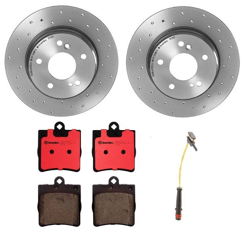 Mercedes Brembo Brakes Kit Pads and Rotors Rear (278mm) (Xtra